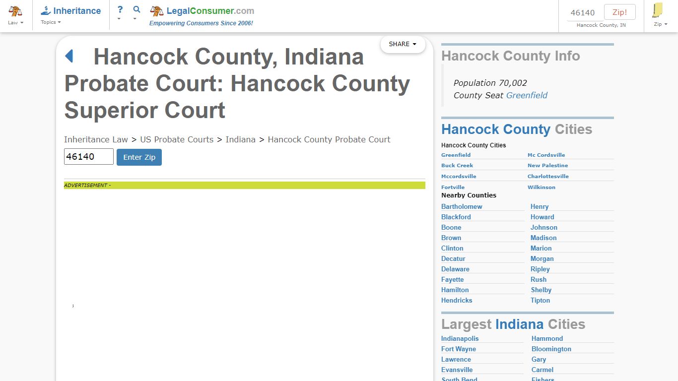 Hancock County Probate Court - LegalConsumer.com